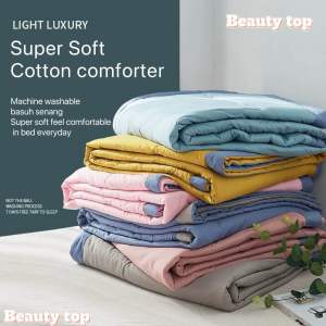 COTTON QUILT BLANKET SOFT COMFORTER KING SIZE 200*230cm SINGLE 150x200cm WASHABLED COTTON QUILT TOTO SELIMUT KAPAS SELIMUT COTTON COMFORTTER LEMBUT KING SIZE 200*230cm SINGLE 150x200cm COTTON QUILT WASHable TOTO SELIMUT KAPAS