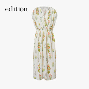 edition | Romantic Floral Print Halter Two-Piece Dress