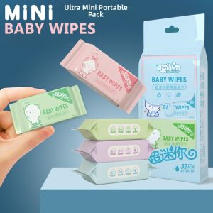 Ultra Mini Portable Travel Wet Wipes Convenient Personal Hygiene Cleansing Baby Students Children Wipes Foldable Disposable