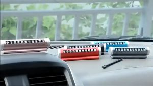 Aluminium Metal Car Temporary Phone Number Display Parking Card Luminous Telephone Number Plate Double Parking Emergency