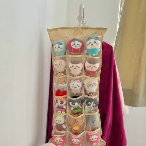 Doll Storage Ceiling Hanging Bag Cotton Doll Display Storage Organizer for Dormitory Compact Space Saving Solution