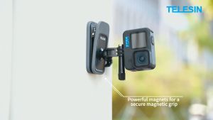 TELESIN 360 Magnetic Backpack Bag Strap Clip Clamp Mount Holder for GoPro HERO / Insta360 ONE / DJI ACTION Camera
