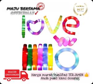 MB - Mainan viral cev light up pop tubes pop pipes mainan lampu stick Viva mainan anak bisa di tarik dan di bentuk unik lucu