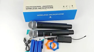 KMS-58 Professional UHF Wireless Karaoke Microphone: Dual Rechargeable Handheld Mics Superior Sound
