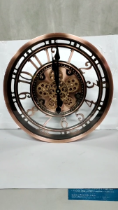ONELINE #24K041 46CM Moving Gear Wall Clock for Living Room Decor Modern Industrial Steampunk Luxury Wall Clock