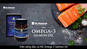 Viên uống dầu cá hồi Úc Dr Natural Omega 3 Salmon Oil 1000mg 180 viên hỗ trợ tim mạch điều hòa huyết áp mỡ máu bổ mắt bổ não fishoil