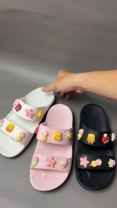 Dép cross sục nữ đế thấp 2cm kèm 14 Chảm bọt biển dễ thương Mayto kiểu dáng dép quai ngang Ulzzang Hàn Quốc CS-31