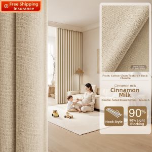 WEILAISHI | Soundproof No Drilling Required Full Blockout Curtains High-Quality Heat Insulation Sunscreen