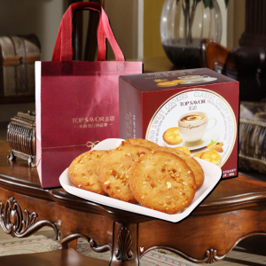 Macao Golden Language Badam Cookie 460g Wedding Celebration Gift Iron Can Sweet Snack Marriage Celebration Cake Tin Packaging