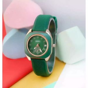 Jam Tangan Wanita Elegan Mewah Fashion FSL93 Tanggal Aktif  Tali Rubber Free Batre Bakureh Watch