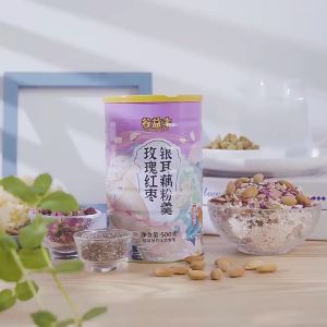 Rose red dates white fungus lotus root powder instant lotus root powder nut lotus root powder 500g/can