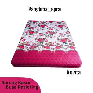 Sarung Kasur Busa Seprai Resleting Tersedia Semua Ukuran Jumbo King Queen Single Murah Berkualitas Motif Novita