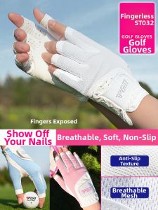PGM GOLF | Womens Fingerless Golf Gloves Anti-slip Breathable Pair