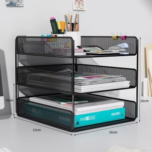 ตู้หนังสือสำหรับโต๊ะทำงาน ชั้นวางหนังสือเด็ก กล่องเก็บเอกสาร A4 ชั้นวางเอกสาร ชั้นเก็บเอกสาร ข้อมูลเอกสาร ตู้เก็บเอกสาร