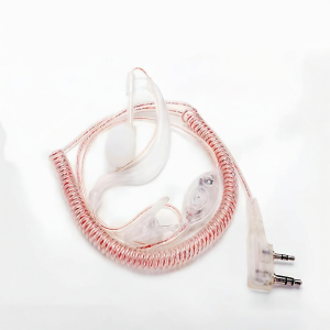 First | Earpiece with Ear Hook Transparent Cable for Intercom In-ear