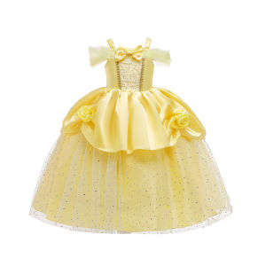 Party Belle Princess Dress Belle Themed Poofy Long Dress