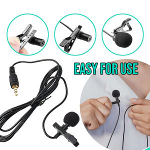 Audio Microphones 3.5mm Jack Plug Clip-on Lavalier Microphone Stereo Record Mini Wired External Mic Lapel Microphone