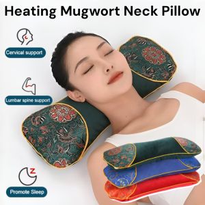 [Neck Revitalizer] Heating Mugwort Neck Pillow Electric Neck Support Sleep Pillow Moxa Herbal Hot Compress Sleep Aid