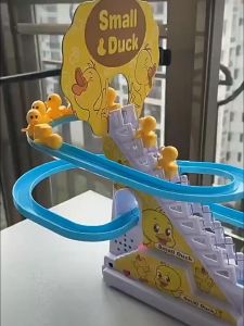 Mumystation Duck Climbing Stairs Track Toy Kids Electronic Educational Toy LED Musical Toy Boy Girl Tiktok Mainan Kanak