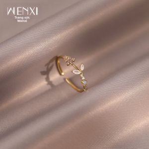 WENXI | Nhẫn Mở Ngón Cái Hình Đuôi Cá Mỹ Nhân Màu Sắc Sặc Sỡ Cho Nữ Thu Đông