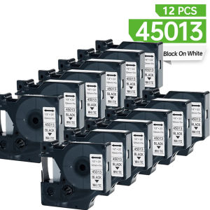For Dymo D1 Label Tape 45013 Black on White 12mm For Dymo LabelManager 160 280 210D 360D Wireless PnP 220P 260P 450D Label Maker