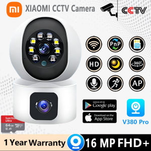 XIAOMI CCTV Camera Dual Lens Wifi Connect 360 With Audio And Speaker Auto Tracking Waterproof Alarm Surveillance HD Wireless IP Security Cameras
