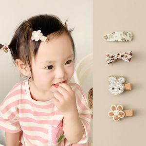 Adorable Fabric Butterfly Knot Hair Clips for Girls Baby Hair Accessories Non-Damaging Beach Side Hair Accessories