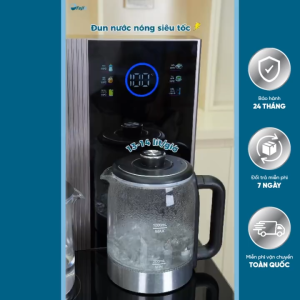Cây nước nóng lạnh kết hợp bàn pha trà bình nước âm FUJIHOME FujiE TB245 điều khiển cảm ứng từ xa cài đặt nhiệt độ nước