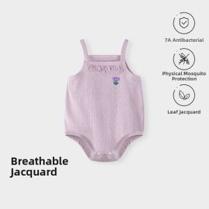 TONGLIANCHUXIN | Summer Lightweight Pure Cotton Baby Bodysuit Navel Protection