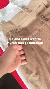 Jennie Knit Pants Celana kulot higwaist Knit Kancing Wanita