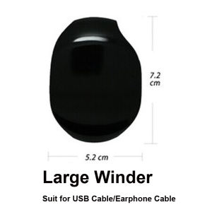 Dụng Cụ Cuộn Dây Tự Động Cho Tai Nghe Cáp USB - Dây Quấn Cáp Có Thể Thu Vào Cho Điện Thoại Máy Tính Bảng Bộ Sạc - Màu Đen/trắng