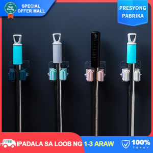 Convenient Creative Mop Wall Mounted Holder Self Adhesive Magic Wall Sticker Tools Bathroom Storage Shelves Household Broom Holder Rack