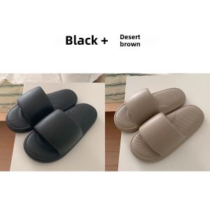 Thin Strip Couple Eva Deodorizing Filter Slippers Summer Men and Women Plaid Interior Home Non Slip Soft Platform Slippers