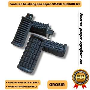 FOOT STEP WARNA HITAM DEPAN DAN BELAKANG KARET SINTETIS TEBAL SMASH/SHOGUN 125 ( 2 PASANG )