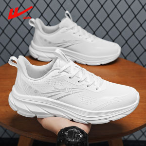Mens Running Shoes Comfortable Soft Bottom Shock Absorption Breathable Casual Sports Sneakers Low Top Lace-Up EVA Outsole