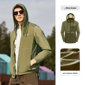 Jeep | Jeep Mens Lightweight Breathable Outdoor Running Sportswear UV Protection Windproof Skin-friendly Clothing Spring Autumn Summer