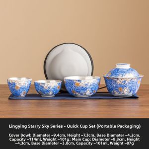 JISU | Creative Portable Tea Set Three-cup Design