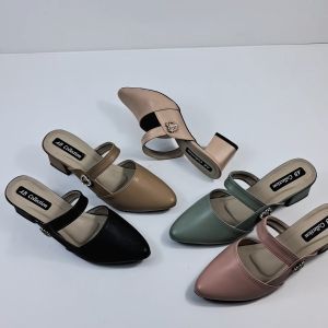 Sepatu Pesta Mules Selop Waita Hak 5cm / Sandal Wanita Variasi love Terbaru