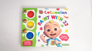 Cocomelon Paint With JJ Painting Activity Book Gift Box Set With 3 Paints & 3 Sponges For Kids