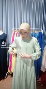 Gamis Terbaru: Hazzel Gamis Midi Dress Polo Linen Premium