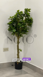 SleekBotanics Artificial Money Banyan Tree Artificial Plant Indoor Aesthetic Living Room Office Homer Decor