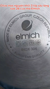 Chảo Xào Inox 03 Lớp Liền Thân Elmich Trimax EL-2826 Size 26cm -28cm Inox 304 An Toàn Dùng Mọi Loại Bếp