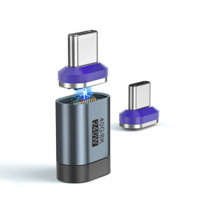 USB4.0 240W Type-C to Type-C Magnetic Adapter 24Pin Thunderbolt 4 Fast Charge Magnet Converter Cable 8K 60Hz USB-C OTG Adapter