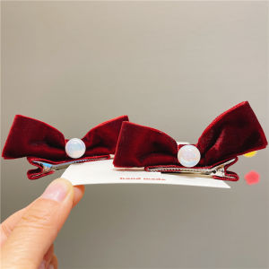 Kẹp Tóc Nhung Cho Bé Gái Phụ Kiện Tóc Búi Thắt Nút Bướm 3D Gió Mùa Xuân Phụ Kiện Tóc Công Chúa Cho Bé Gái