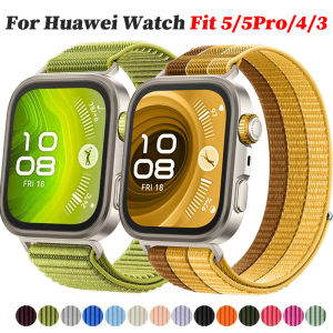 Field Nylon Loop Strap for Huawei Watch Fit 5/5Pro Woven Sports Smartwatch Wristband for Huawei Watch Fit 3/4 Bracelet Watchband
