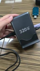 320W GaN Fast Desktop Charger 8-Port C-Type PD Mobile Charging Station for Tablets & Smartphones