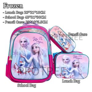 3D Bag for Kids Girl Kuromi Backpack with Lunch Bag 3 In 1 Waterproof School bag Spacious Durable