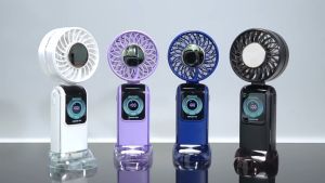 🧊รับประกัน 5 ปี🧊พัดลมพกพา ระบบเปลี่ยนเกียร์ 100 สปีด หน้าจอแสดงผลดิจิตอล HD แอร์เย็น+ประคบน้ำแข็งดับเบิ้ลคูลลิ่ง ตลอดฤดูร้อนไม่ต้องกลัวความร้อน พัดลมมือถือ พัดลมแบบพกพา พัดลมแบตไร้สาย พัดลมตัวเล็ก พัดลมเล็ก พัดลมจิ๋ว พัดลมชาร์จแบต