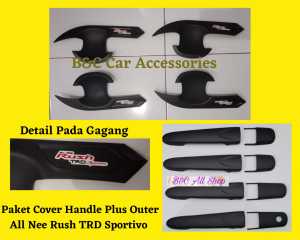 Cover Handle Plus Outer All New Rush TRD Sportivo Non Smart Hitam Doff