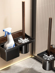 WEIMEIYUAN | Vintage Style Easy Reach Corner Cleaning Bathroom Toilet Brush Set